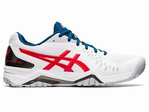 Asics GEL-CHALLENGER 12 Men's Tennis Shoes White / Red | IQN486391