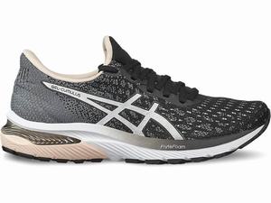 Asics GEL-CUMULUS 22 KNIT Women's Running Shoes Black / White | NZD845273