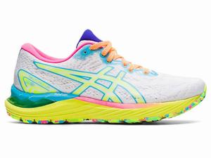 Asics GEL-CUMULUS 23 Women's Running Shoes White / Yellow | BNH089761