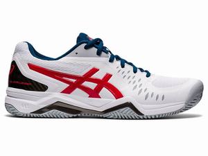 Asics GEL-Challenger 12 Clay Men's Tennis Shoes White / Red | AKP327845