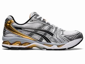 Asics GEL-KAYANO 14 Men's Sneakers White / Gold | HWT649082