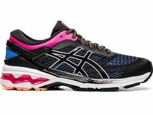 Asics GEL-KAYANO 26 Women's Running Shoes Black / Blue | JCB012975