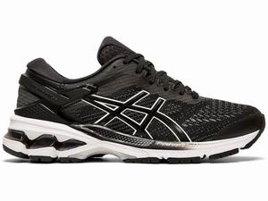 Asics GEL-KAYANO 26 Women's Running Shoes Black / White | VSW201798