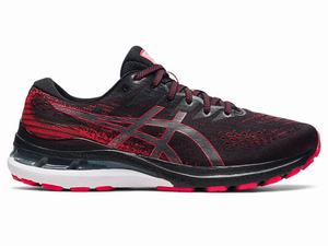 Asics GEL-KAYANO 28 (2E) Men's Running Shoes Black / Red | WYV365294