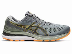 Asics GEL-KAYANO 28 Men's Running Shoes Grey / Orange | CQL796012