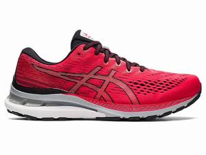 Asics GEL-KAYANO 28 Men's Running Shoes Black / Red | EWU103659