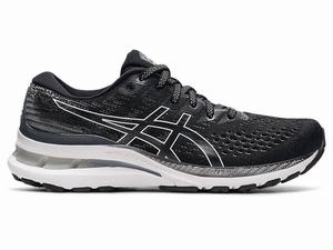 Asics GEL-KAYANO 28 Women's Running Shoes Black / White | ZGH903486