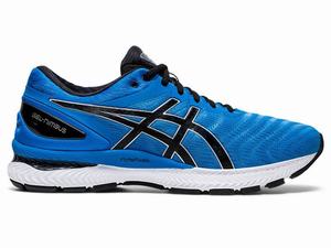 Asics GEL-NIMBUS 22 Men's Running Shoes Black / Blue | FDO482075