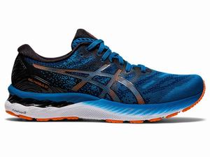 Asics GEL-NIMBUS 23 Men's Running Shoes Black / Blue | KGL082467