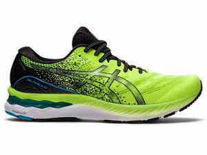 Asics GEL-NIMBUS 23 Men's Running Shoes Black / Green | WZU597803