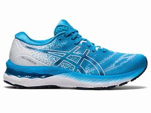 Asics GEL-NIMBUS 23 Women's Running Shoes White / Light Turquoise | YRU021963