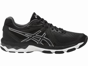 Asics GEL-Netburner Ballistic Women's Volleyball Shoes Black / White / Dark Grey | MQC194068