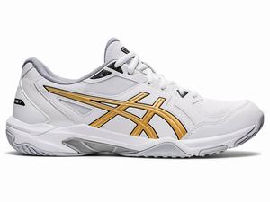 Asics GEL-ROCKET 10 Men's Volleyball Shoes White / Gold | UTA493201