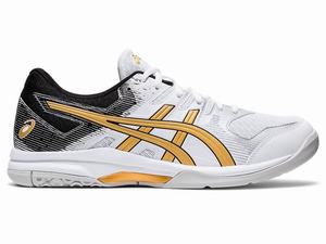 Asics GEL-ROCKET 9 Men's Volleyball Shoes White / Gold | AEJ168950