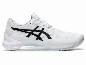 Asics GEL-Resolution 8 Women's Tennis Shoes Black / White | CUR582931