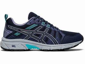 Asics GEL-VENTURE 7 (D) Women's Trail Running Shoes Black / Silver | LBM724318