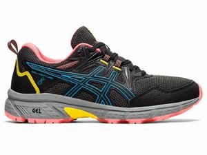 Asics GEL-VENTURE 8 Women's Trail Running Shoes Black / Light Turquoise | YPE709536