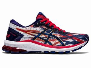 Asics GT-1000 9 Women's Running Shoes White / Blue | TGR429613