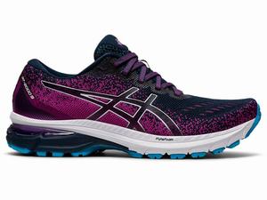 Asics GT-2000 9 KNIT Women's Running Shoes White / Blue | CEY509841