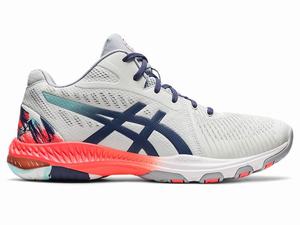 Asics NETBURNER BALLISTIC FF MT 2 Men's Volleyball Shoes Grey / Orange / Red | KQZ305297