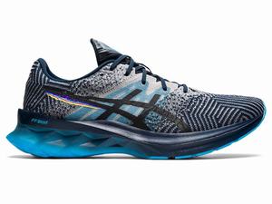 Asics NOVABLAST Men's Running Shoes Black / Blue | RPF512837