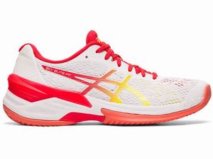 Asics SKY ELITE FF Women's Volleyball Shoes White / Pink | LVT760243