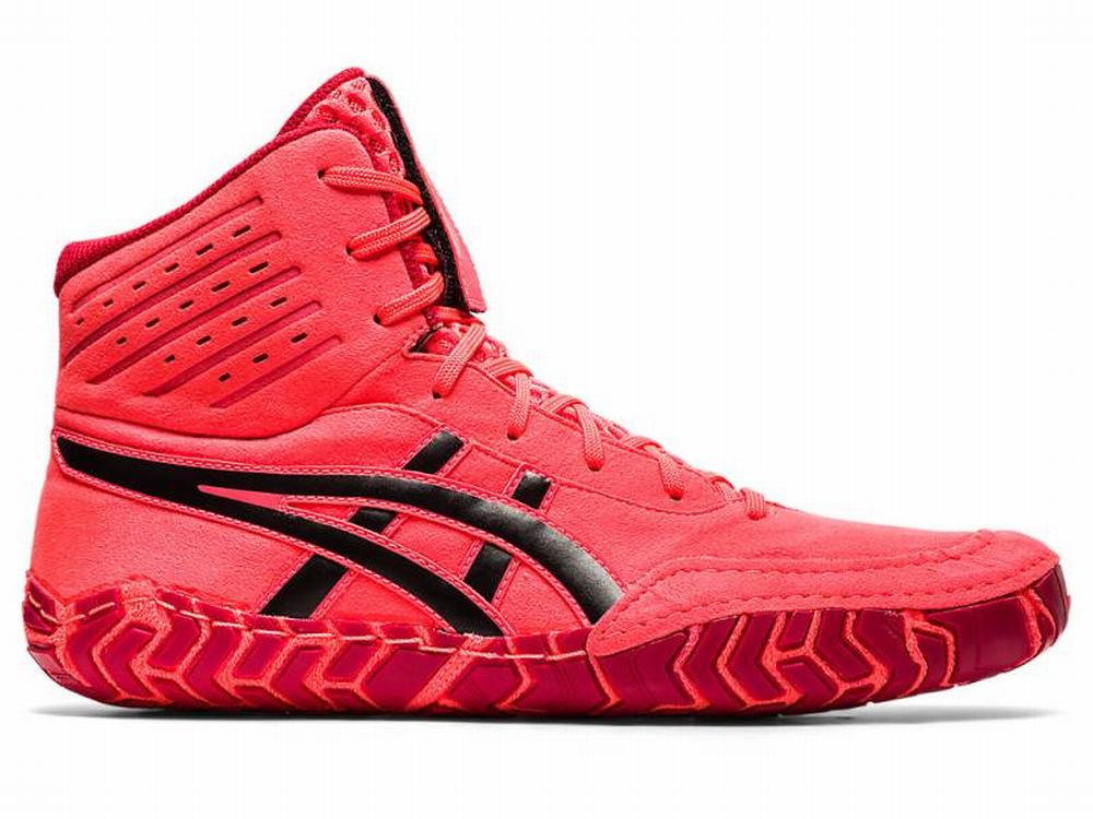 Asics AGGRESSOR 4 TOKYO Men's Wrestling Shoes Orange / Red / Black / Brown | EWZ238654