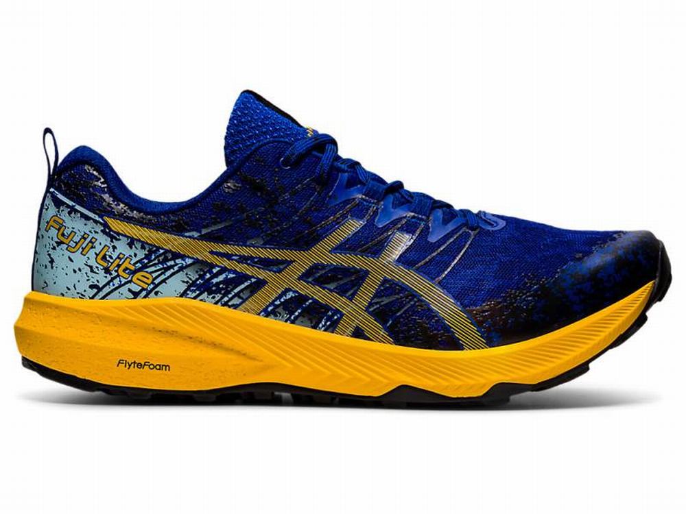 Asics FUJI LITE 2 Men's Trail Running Shoes Blue / Orange / Flower | PXB842735