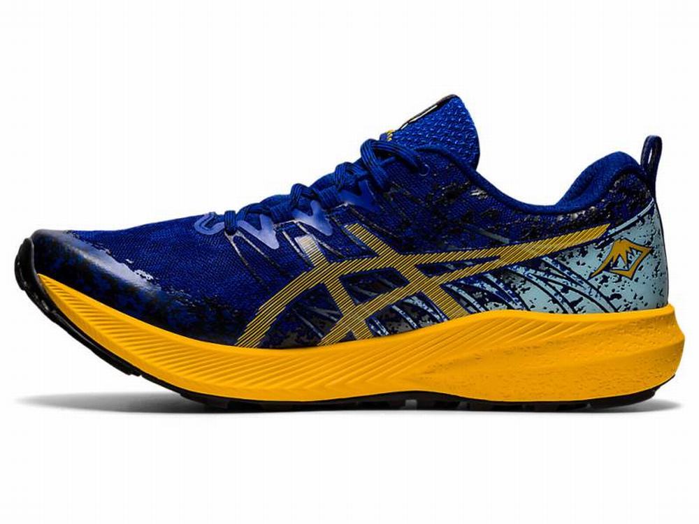 Asics FUJI LITE 2 Men's Trail Running Shoes Blue / Orange / Flower | PXB842735