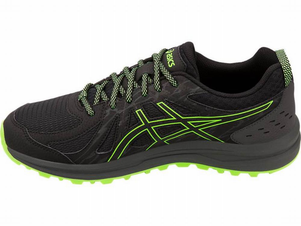 Asics Frequent Trail Men's Running Shoes Black / Green | OCI142967