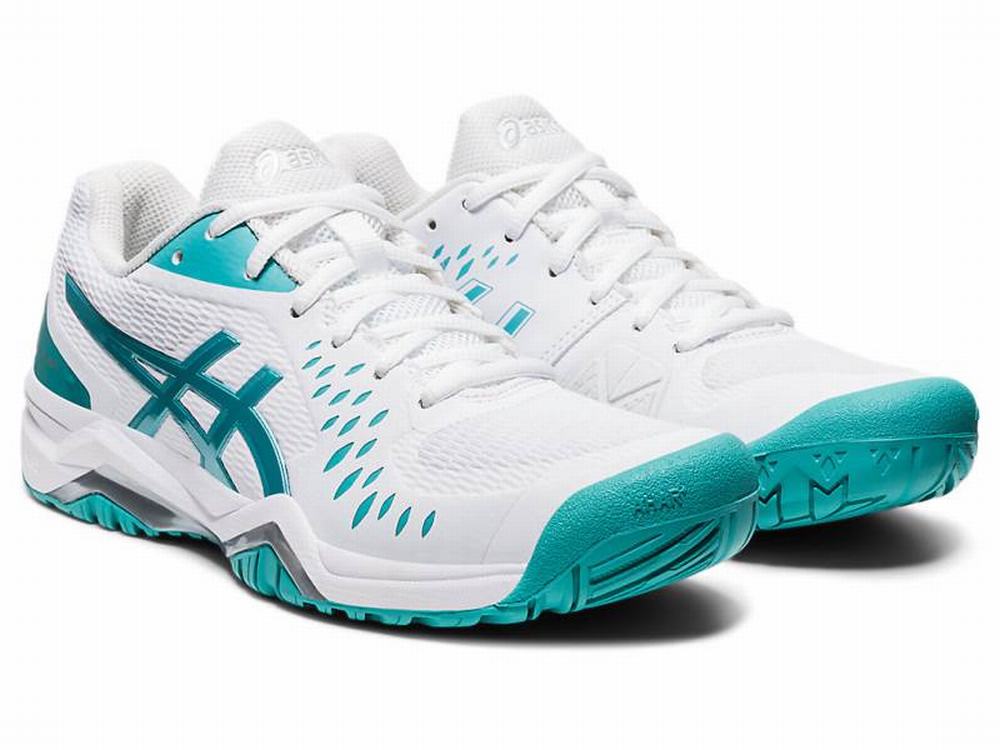 Asics GEL-CHALLENGER 12 Women's Tennis Shoes White / Blue | DJV481250