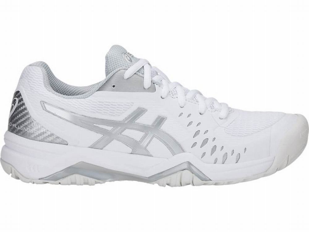 Asics GEL-CHALLENGER 12 Women's Tennis Shoes White / Silver | XEI091684