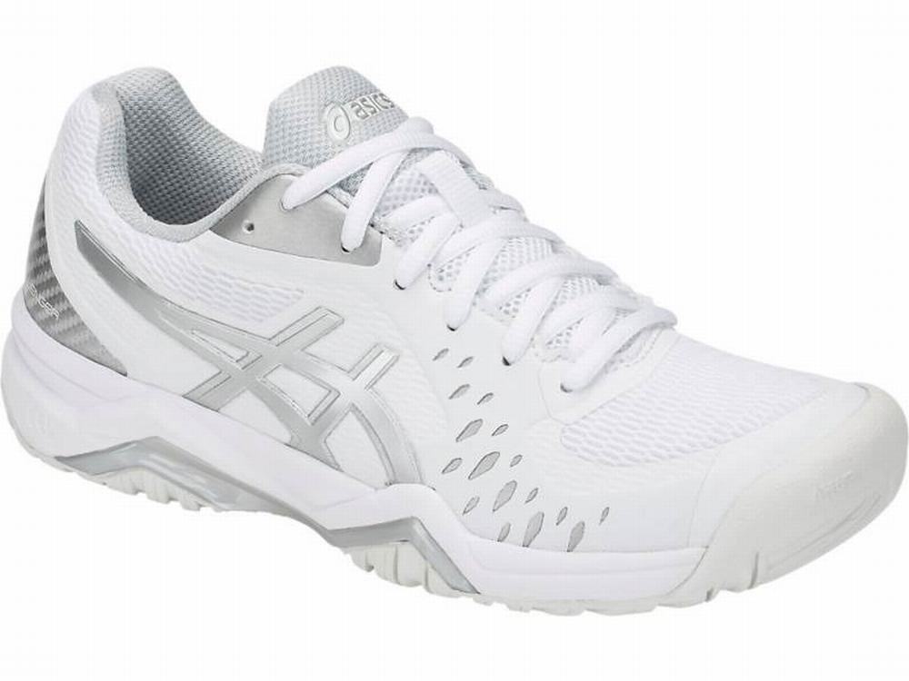 Asics GEL-CHALLENGER 12 Women's Tennis Shoes White / Silver | XEI091684