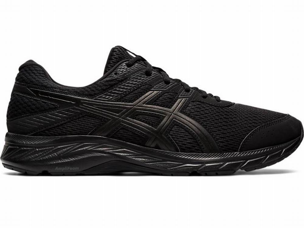 Asics GEL-CONTEND 6 Men\'s Running Shoes Black | RUM452398