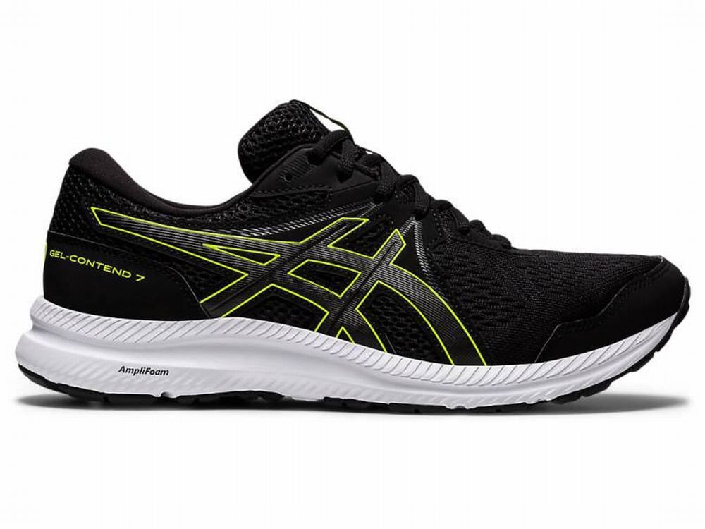 Asics GEL-CONTEND 7 (4E) Men's Running Shoes Black / Green | JZN657342