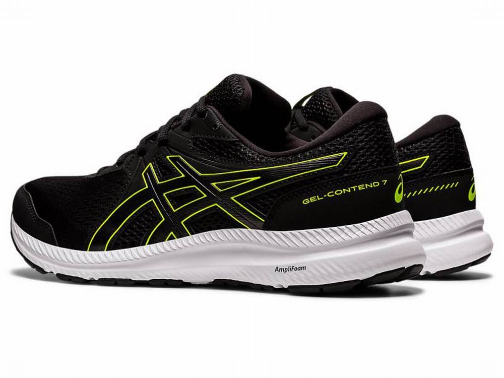 Asics GEL-CONTEND 7 (4E) Men's Running Shoes Black / Green | JZN657342