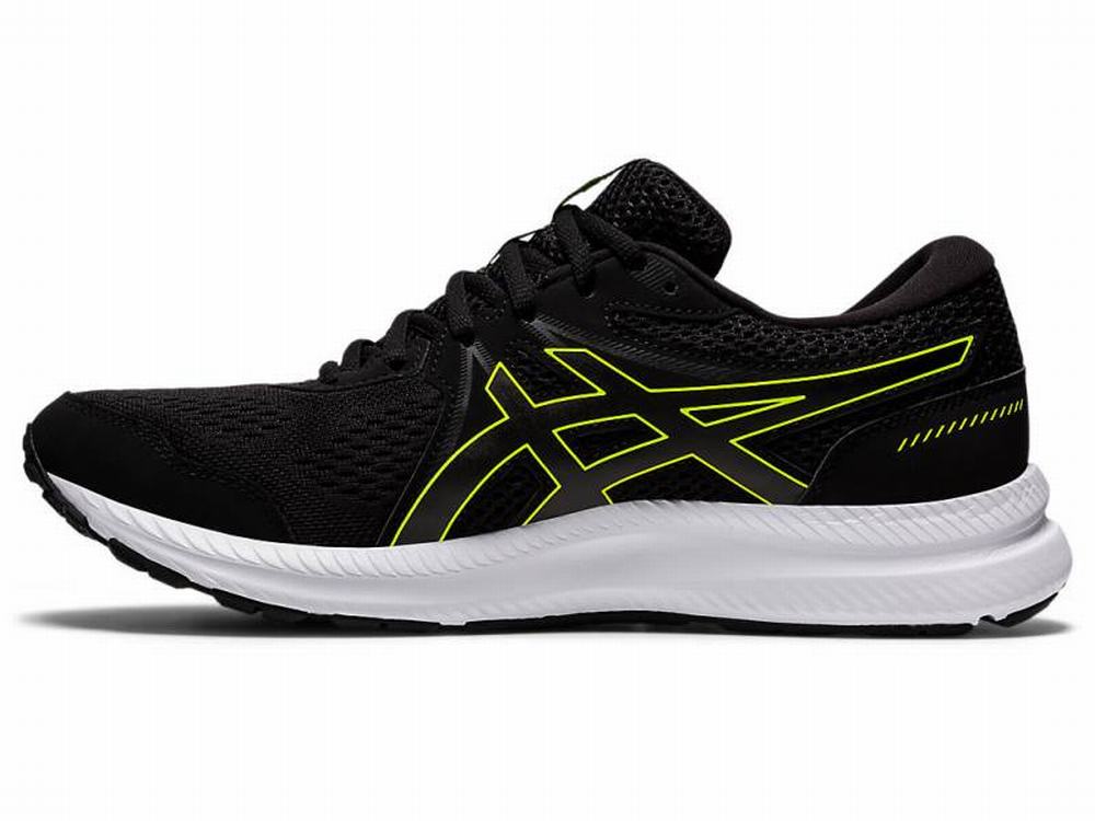 Asics GEL-CONTEND 7 (4E) Men's Running Shoes Black / Green | JZN657342