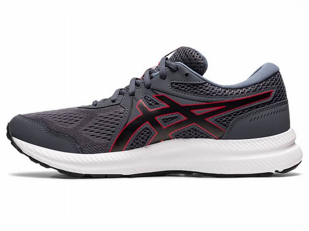 Asics GEL-CONTEND 7 (4E) Men's Running Shoes Grey / Red | NAD103986