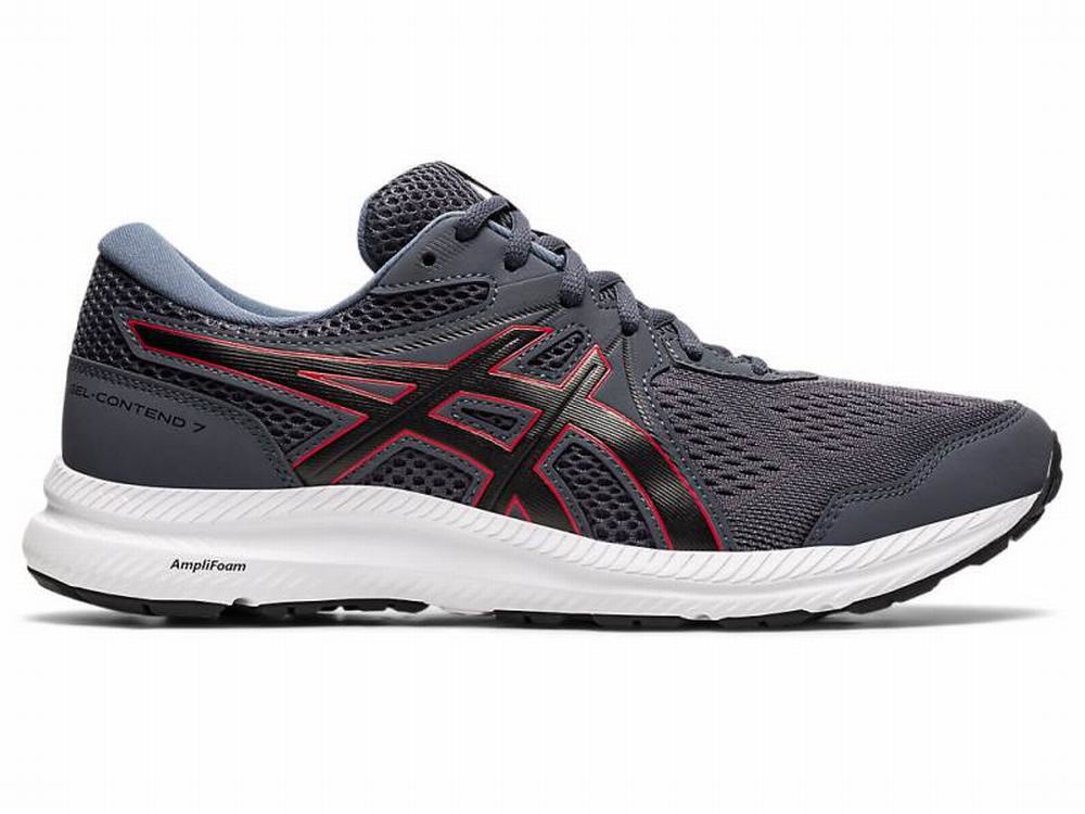 Asics GEL-CONTEND 7 (4E) Men\'s Running Shoes Grey / Red | NAD103986