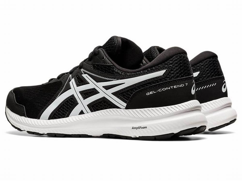 Asics GEL-CONTEND 7 (4E) Men's Running Shoes Black / White | PJF851360