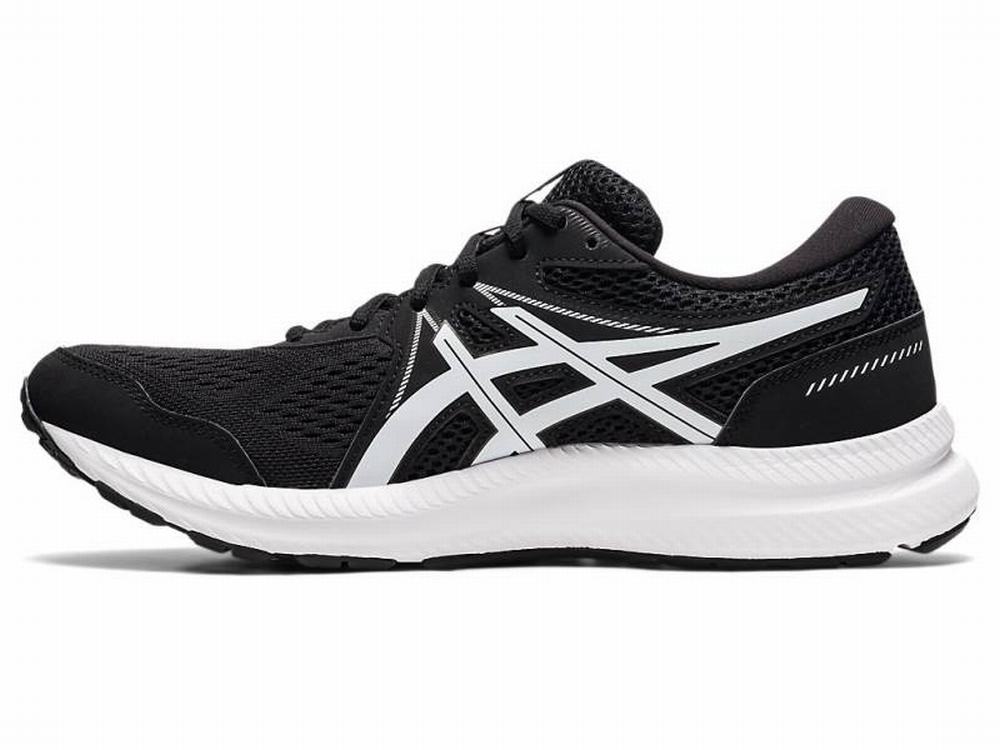 Asics GEL-CONTEND 7 (4E) Men's Running Shoes Black / White | PJF851360