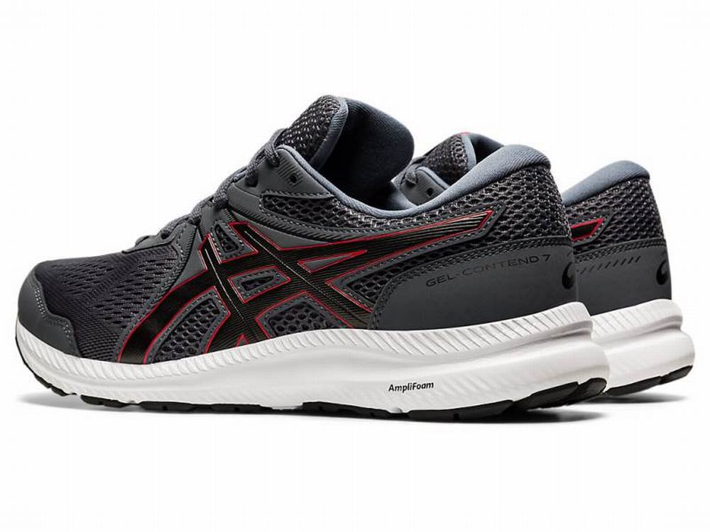 Asics GEL-CONTEND 7 Men's Running Shoes Grey / Red | DOI498361