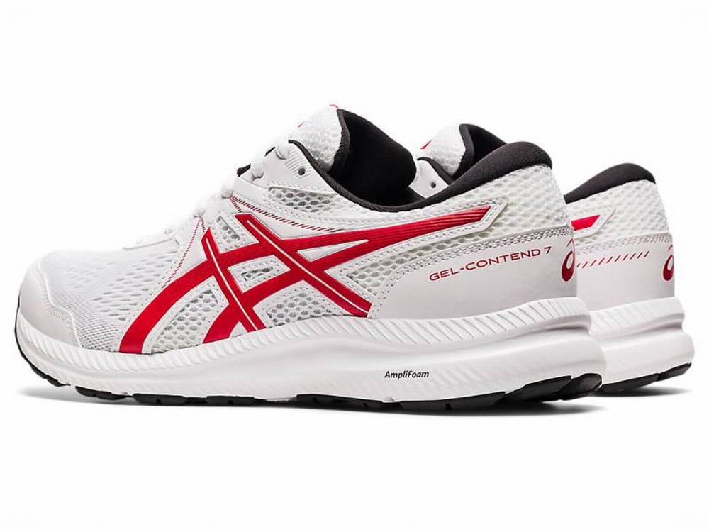 Asics GEL-CONTEND 7 Men's Running Shoes White / Red | SAG680345