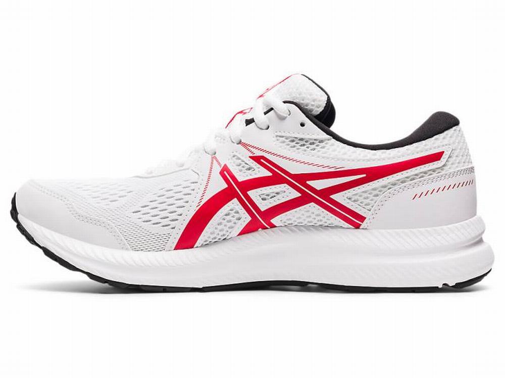 Asics GEL-CONTEND 7 Men's Running Shoes White / Red | SAG680345