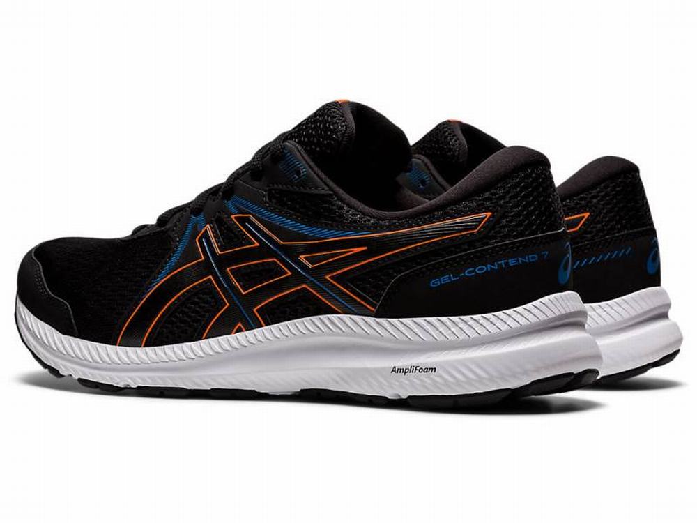 Asics GEL-CONTEND 7 Men's Running Shoes Black / Orange | SAH841365