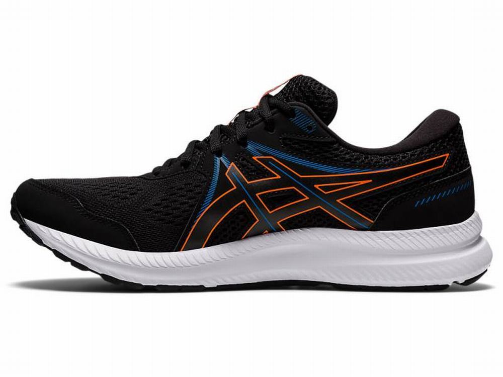 Asics GEL-CONTEND 7 Men's Running Shoes Black / Orange | SAH841365