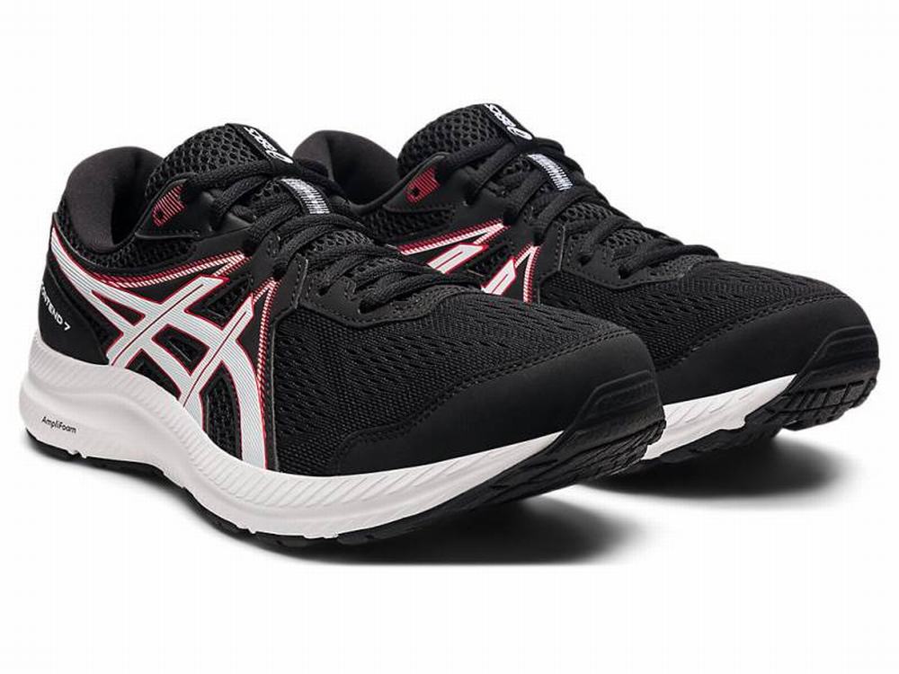 Asics GEL-CONTEND 7 Men's Running Shoes Black / Red | VIO015328