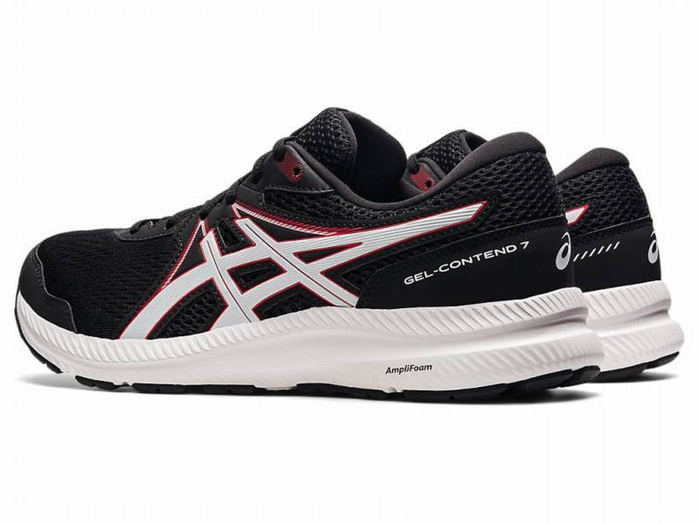 Asics GEL-CONTEND 7 Men's Running Shoes Black / Red | VIO015328