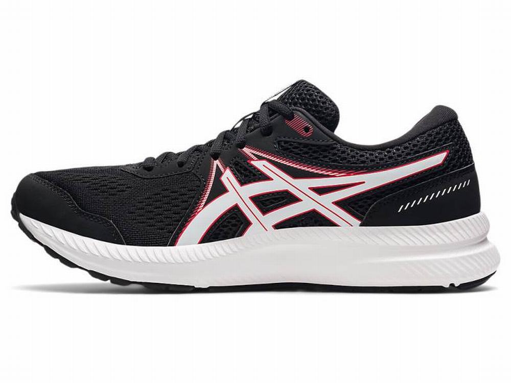 Asics GEL-CONTEND 7 Men's Running Shoes Black / Red | VIO015328