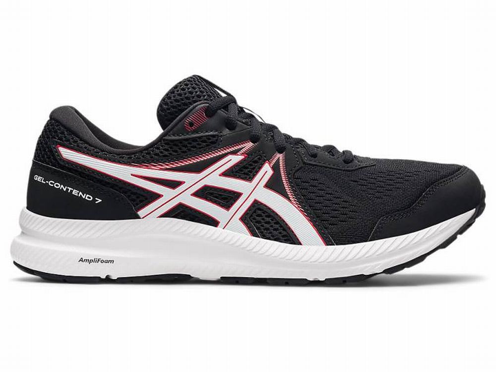 Asics GEL-CONTEND 7 Men\'s Running Shoes Black / Red | VIO015328